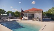 Ag. Triada bei Rethymno Kreta, Agia Triada: Villa mit privatem Pool und traumhaften Meer- und Bergblick zu verkaufen Haus kaufen